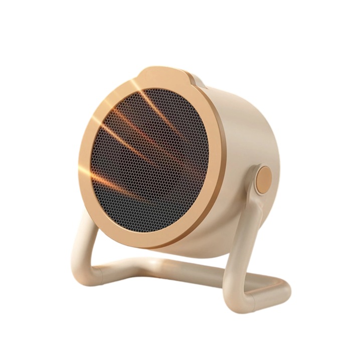 Kisméretű elektromos hősugárzó, gyors fűtés, kompakt méret, törtfehér