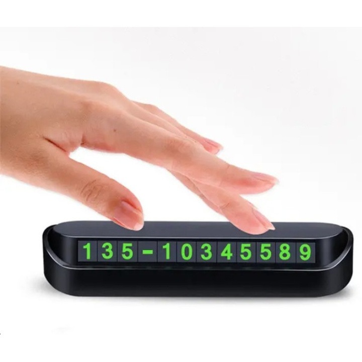 Стойка за телефон за кола, флуоресцентни зелени цифри, черна, 13 см, ергономичен дизайн