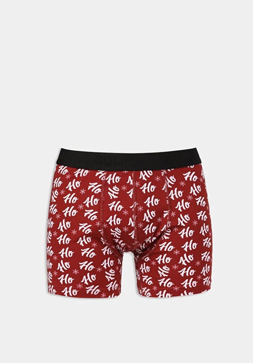 Boxeri Barbati COLIN'S, bumbac, model Craciun, rosu, M