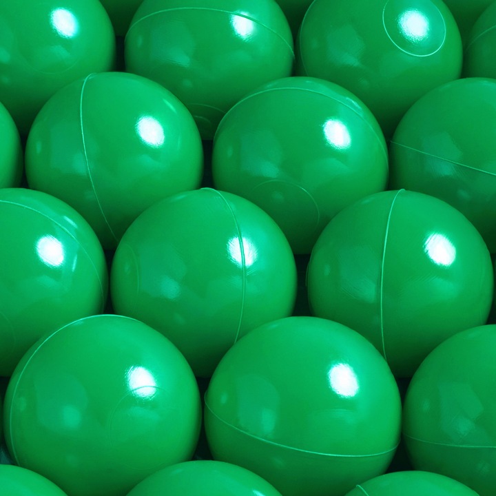 Bile pentru piscina pentru copii, Misioo, Plastic, Verde, 300 bile ∅6 cm