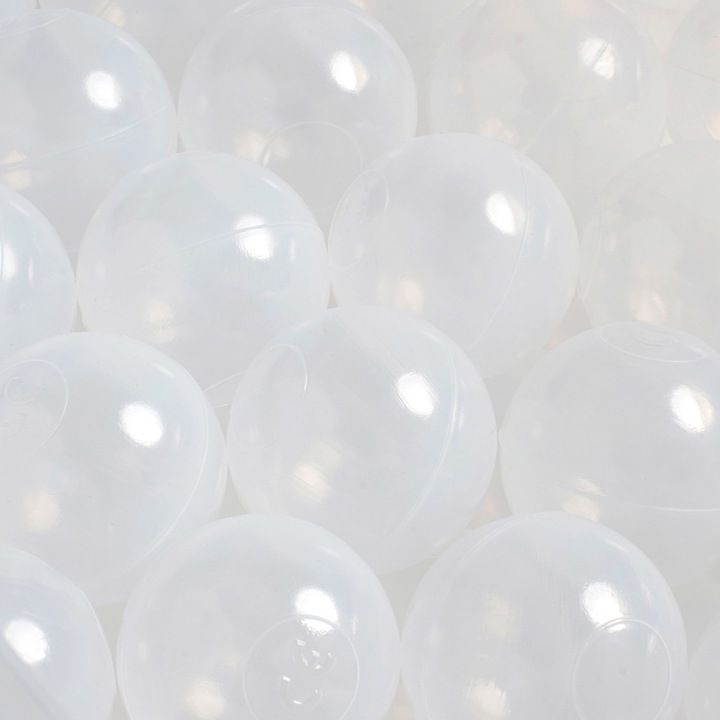 Bile pentru piscina pentru copii, Misioo, Plastic, Transparent, 600 bile ∅6 cm