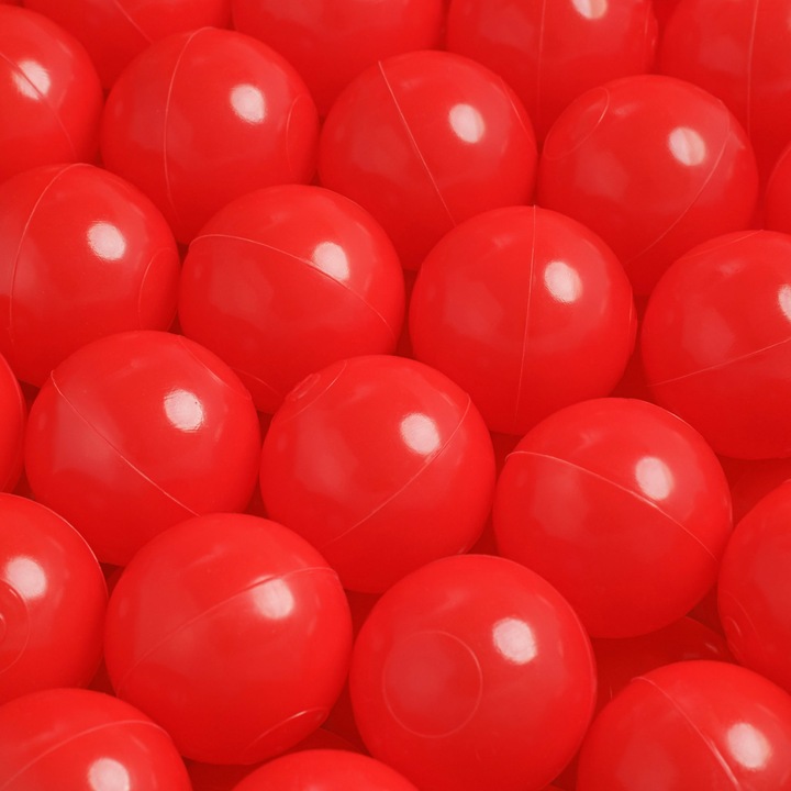 Bile pentru piscina pentru copii, Misioo, Plastic, Rosu, 500 bile ∅6 cm