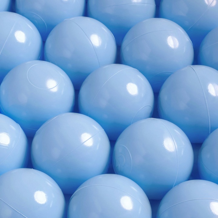 Bile pentru piscina pentru copii, Misioo, Plastic, Albastru deschis, 500 bile ∅6 cm