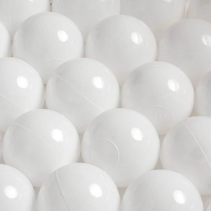 Bile pentru piscina pentru copii, Misioo, Plastic, Alb, 600 bile ∅6 cm
