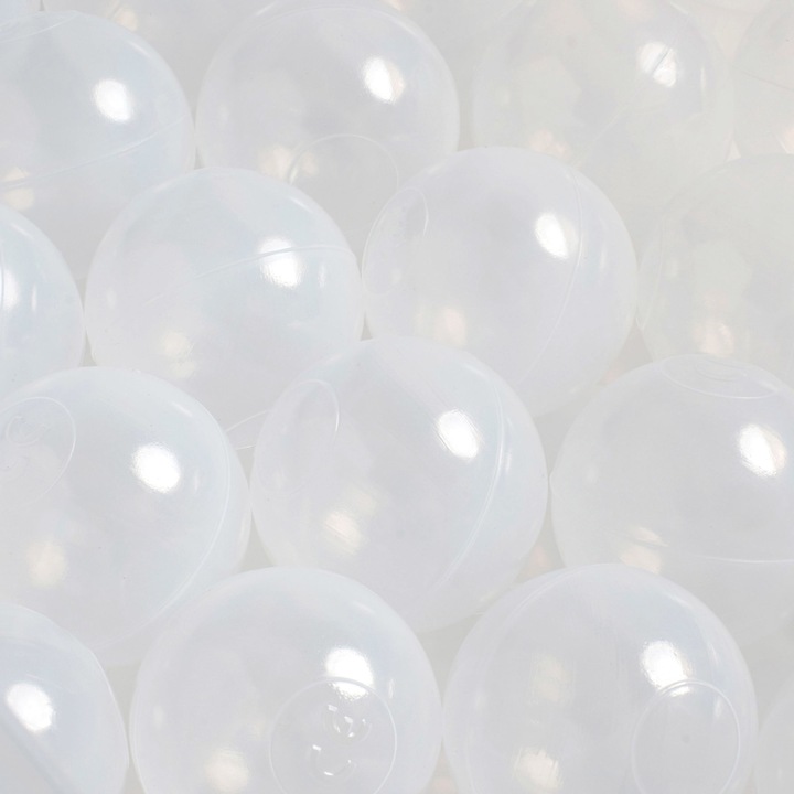 Bile pentru piscina pentru copii, Misioo, Plastic, Transparent, 500 bile ∅6 cm