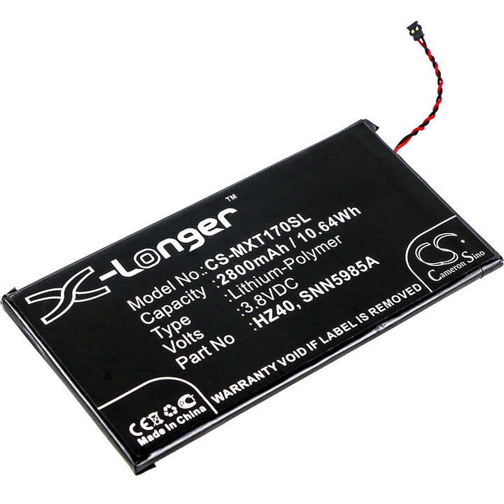 Baterie mobilă Cameron Sino CS-MXT170SL Li-Polymer 2800mAh, Negru, 97.14x48.30x3.68mm