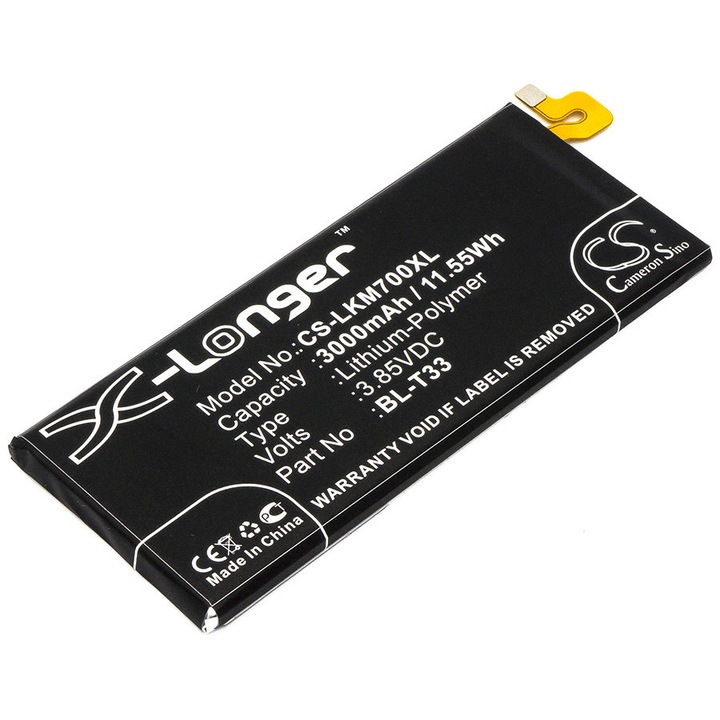 Baterie mobilă Cameron Sino CS-LKM700XL, 3000mAh, Negru, 93.75x40.43x4.68mm