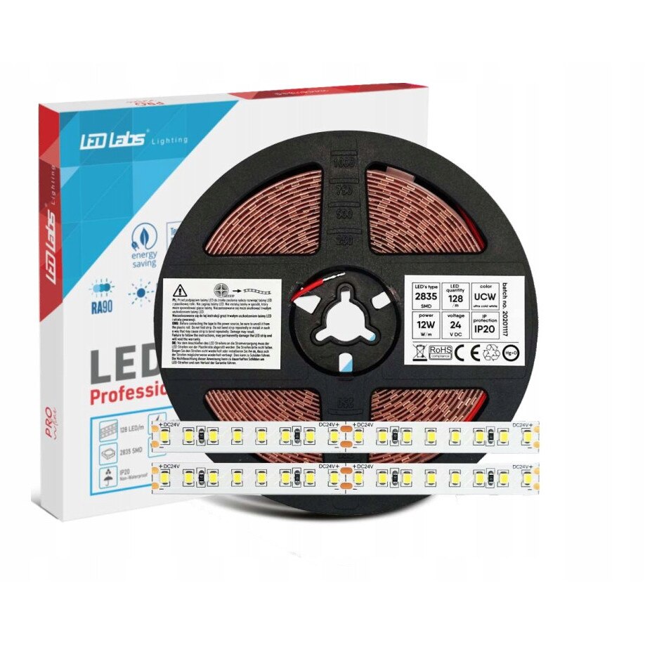 Banda LED LED Labs 640 LED 2700K, alb ultra cald, 5m, 24V - eMAG.ro