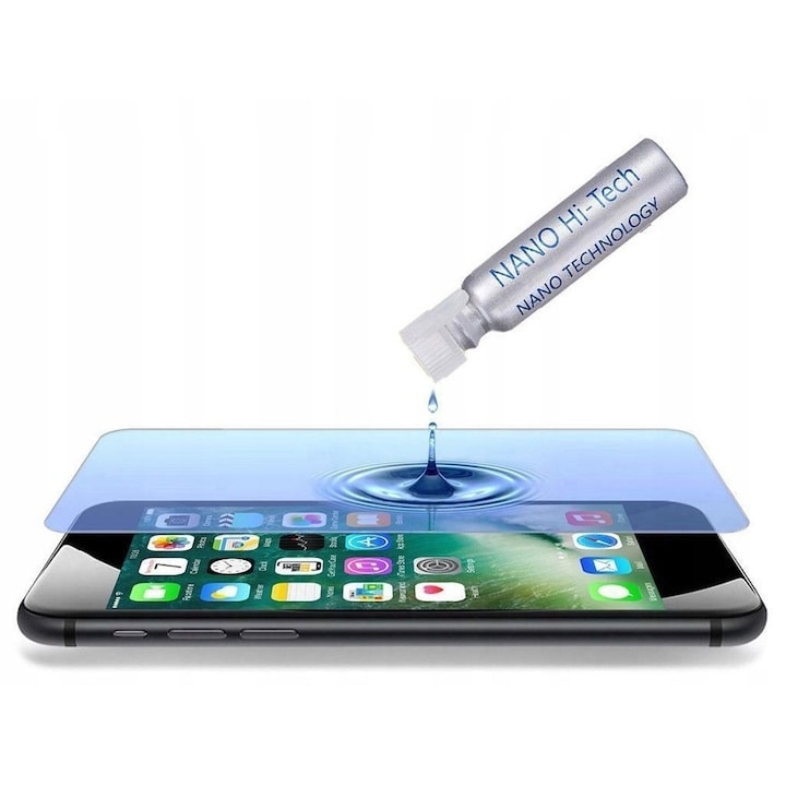 Folie lichida pentru protectia ecranului, universala, duritate 9H, strat transparent, aplicare usoara, tehnologie hydrogel, compatibila cu orice smartphone