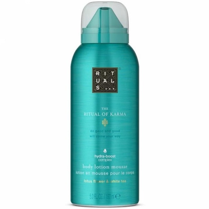 Lotiune de corp spuma Rituals The Ritual of Karma, 150 ml, pentru femei, textura aerata, parfum florii de lotus