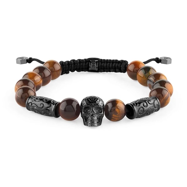 Bratara Philipp Plein, otel inoxidabil, diametru 8cm