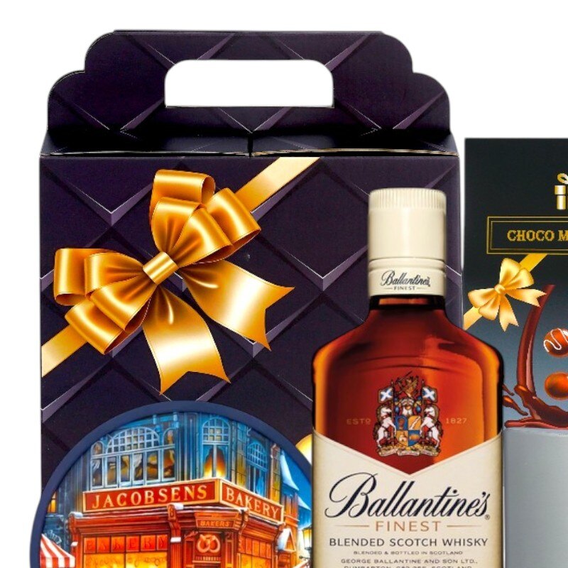 コレクション ballantine's the premium collection Set Cadou Barbati Premium cu Whisky Ballantine's, Recipient Inox