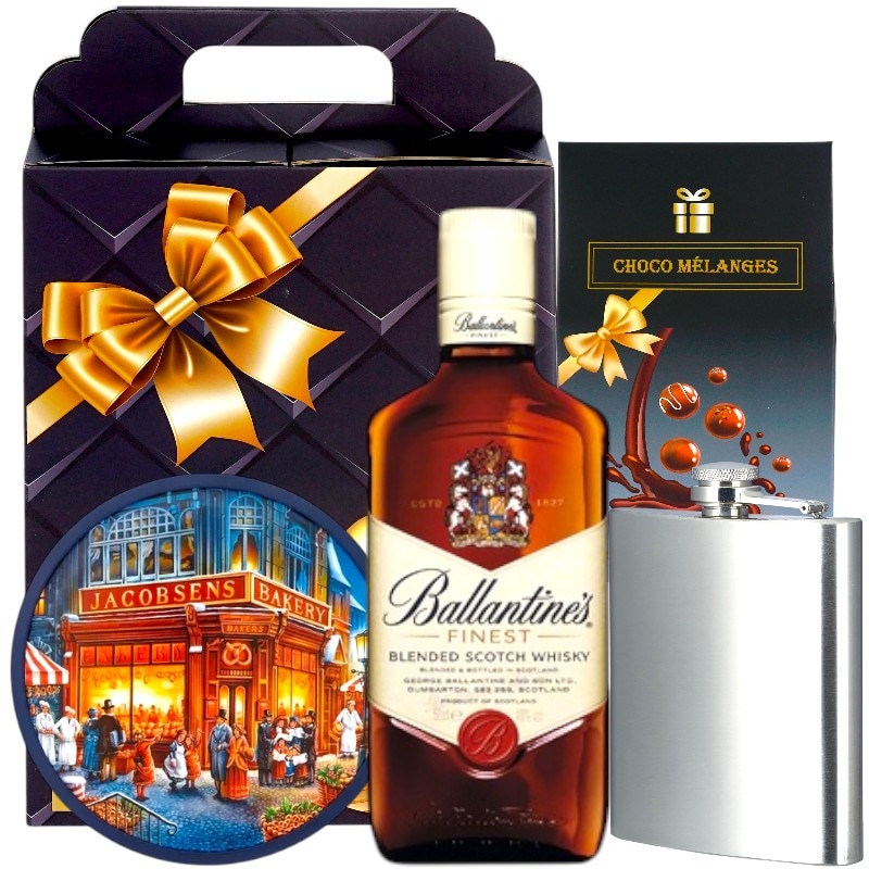 Ballantine's The Premium Collection3本セット Set Cadou Barbati Premium cu Whisky Ballantine's, Recipient Inox