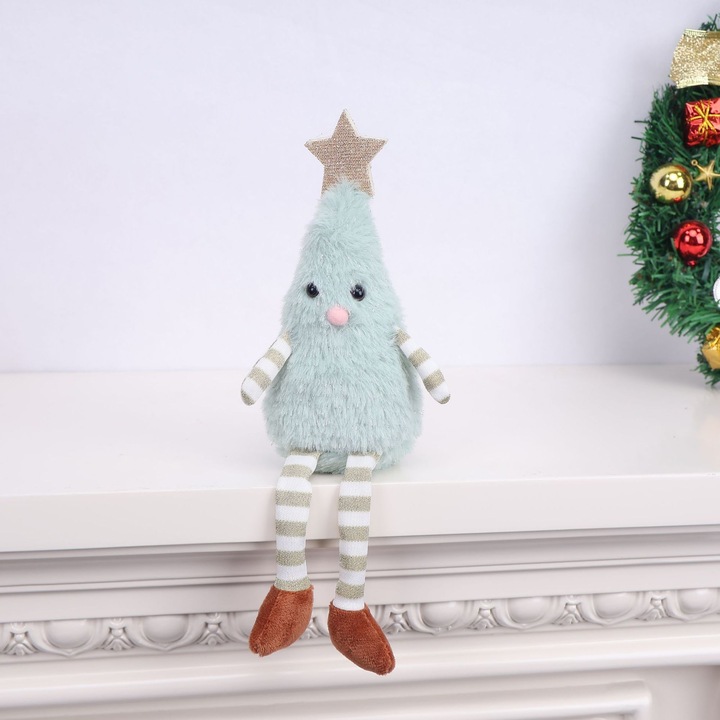 Jucarie de plus, brad de Craciun, design atractiv, 30.5x8x6.8cm, multicolor