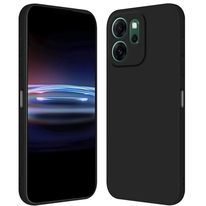 Husa pentru Telefon Compatibila cu Oppo Reno 14 FS 5G/ 14 F 5G, G-Tech, Silicon TPU, Protectii camere, Aspect Mat, Negru