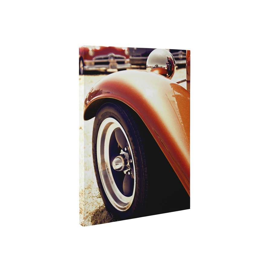 Masina antica portocalie - Tablou Canvas - 60x75 cm