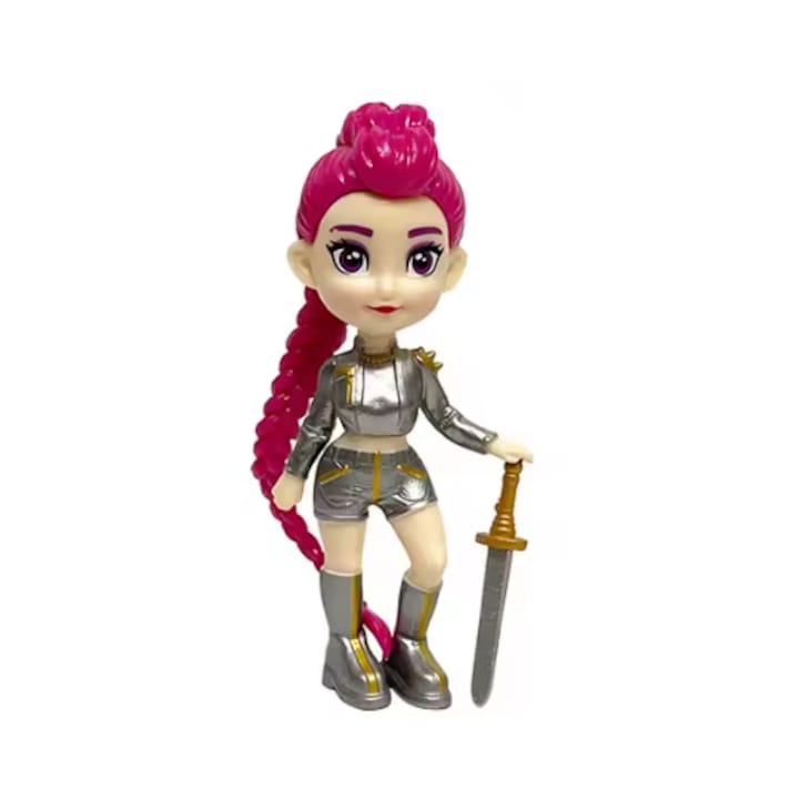 Figurina Rumy, K Pop Demon Hunter, Gri, 18 cm, Virtual Trend