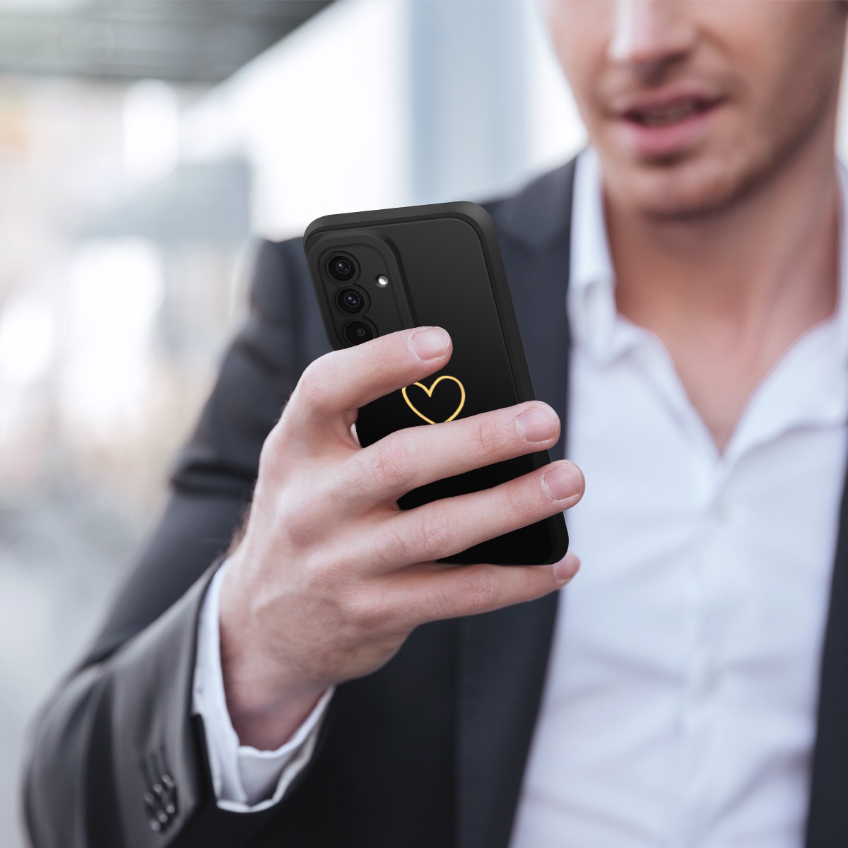 Husa compatibila cu Samsung Galaxy A27 5G cu 3 folii de protectie din sticla securizata, carcasa moale din TPU Negru
