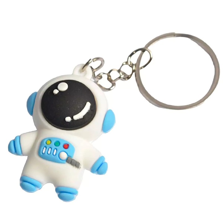 Motokey űrhajós kulcstartó, fém, kék