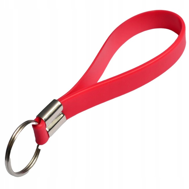 Motokey kulcstartó, szilikon zsinór, piros
