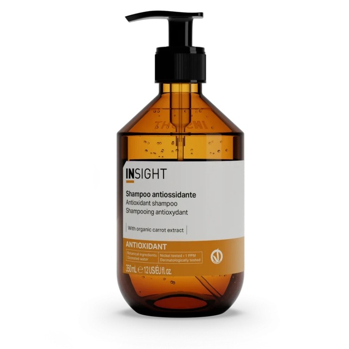 Sampon pentru par atioxidant, organic, INSIGHT, cu extract de morcov, IAO310, 350 ml