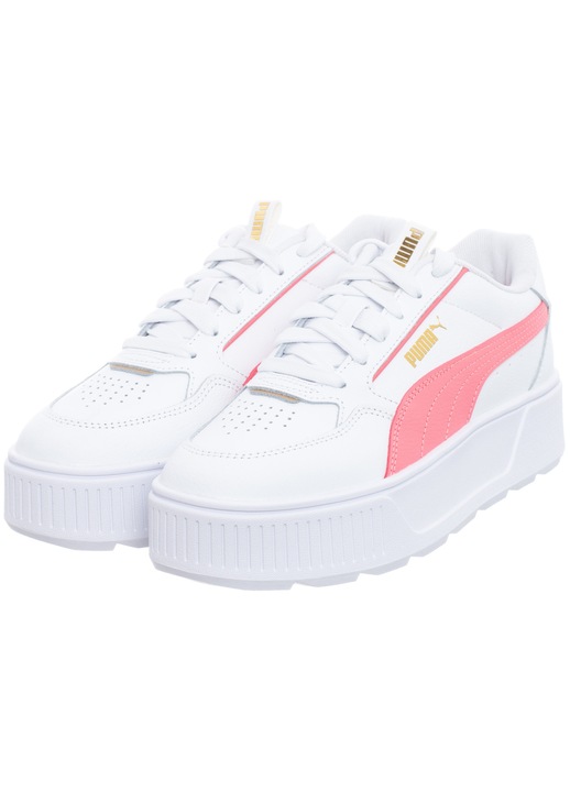Tenisi dama, Puma Karmen Rebelle JR, alb, piele naturala/sintetic/textil, alb/roz, 36 EU
