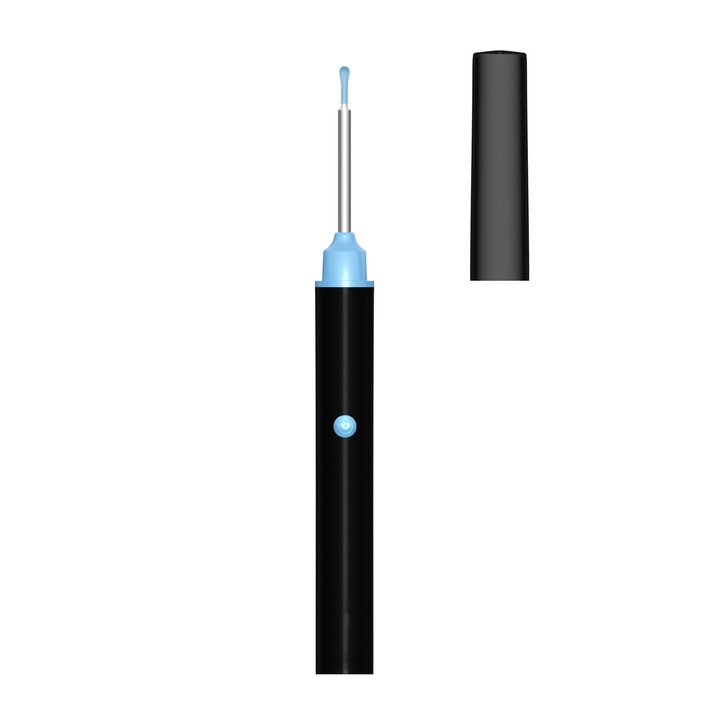 Aparat curatare urechi, Wireless, Multifunctional, Negru
