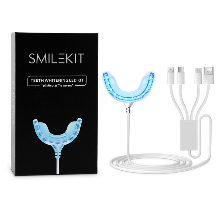 Kit de albire a dintilor, Smilekit, incarcare USB