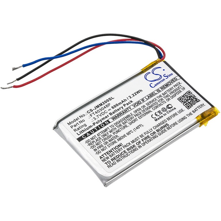 Baterie TECHTEK CS-JMM200SL Li-Polymer 600mAh