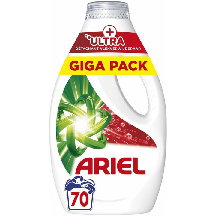 Detergent lichid Ariel Ultra, 70 spălări, 3, 15 litri, universal, fabricat în Franța