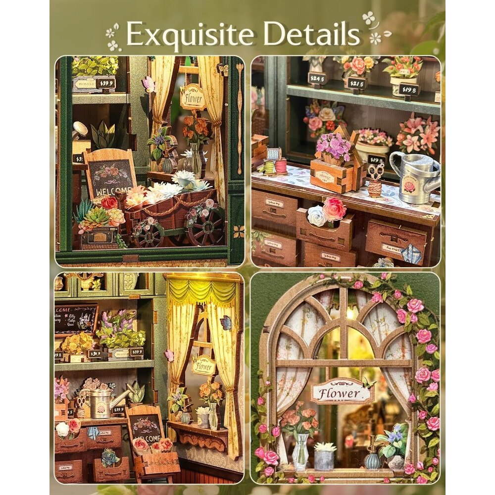 Puzzle 3D, Minicasuta DIY, Casa Florilor, Cutebee, 265 piese - eMAG.ro
