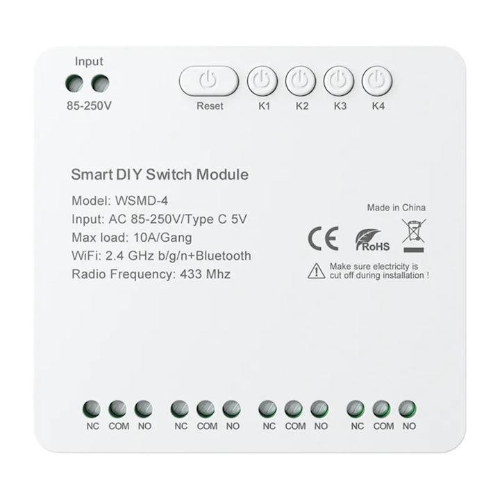 DIY Avatto WSMD-4 250V modul comutator inteligent
