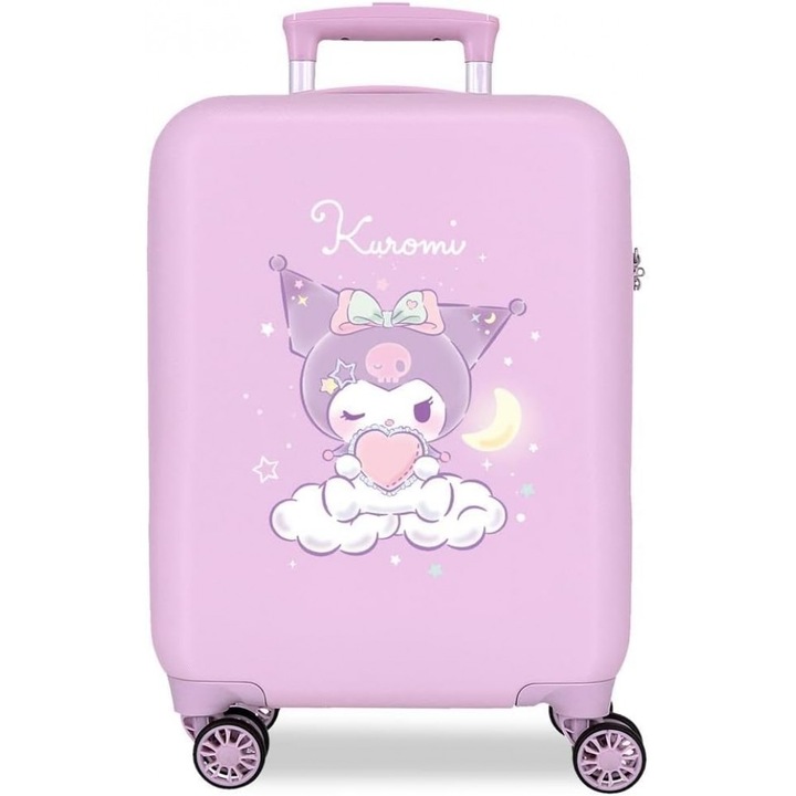 Troler copii, Kuromi Sweet dreams, ABS, valiza mica, violet, 50x33x20 cm
