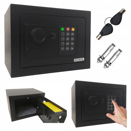 Seif Red Eagle A5, compact, cu iluminare LED, 23x17x17cm, sistem de ...