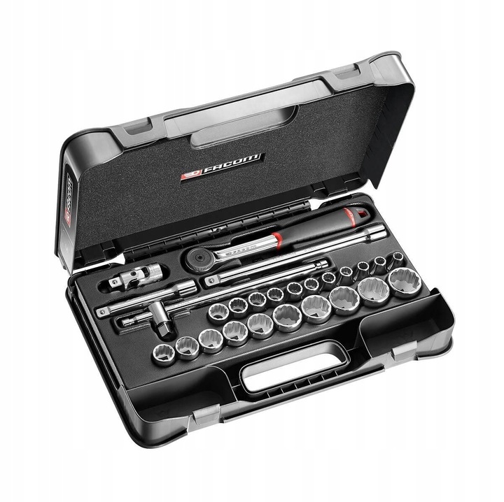 Set Chei Tubulare 1/2" 12-Colti 8-32mm, 26 Piese, Facom S.161-4P12