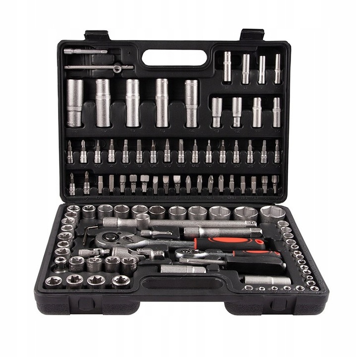 Dugókulcs készlet 108 darabos racsnival és tartozékokkal