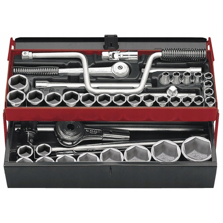 Set Chei Tubular Facom SK.453N 1/2" & 3/4", 8-50mm, 42 buc