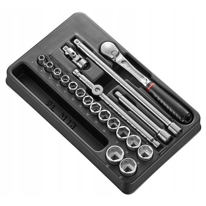 Set Chei Tubulare 3/8" Facom MOD.JL161-36, 7-22 mm, 20 Piese