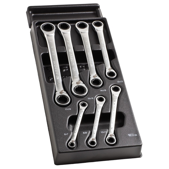 Set chei tubulare cu clichet FACOM MOD.65J7, 7 piese