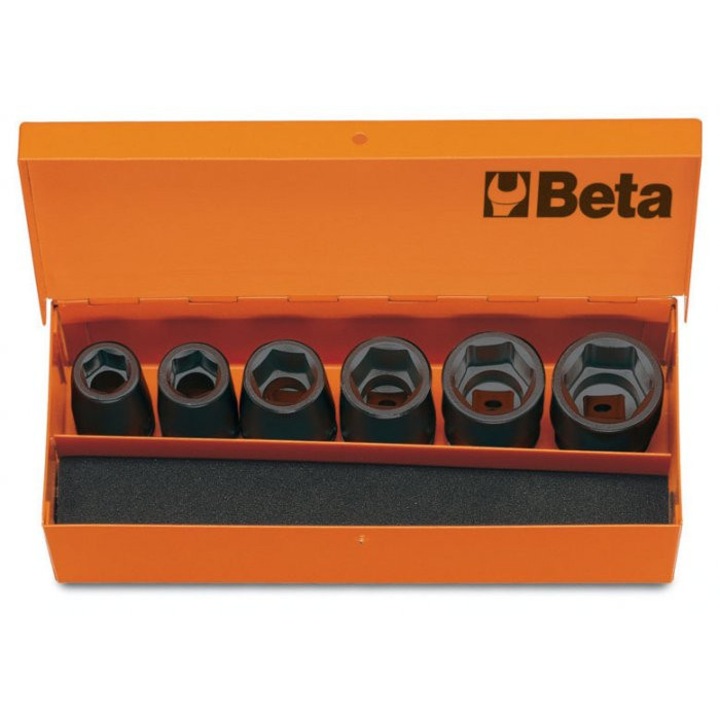 Beta 13-24mm 6 lyukú 1/2" ütvecsavarozó csőkulcs készlet