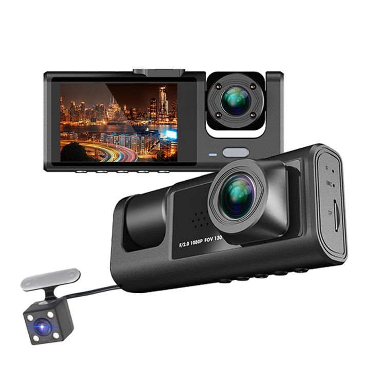 Camera auto DVR, 1080P, unghi larg 170° fata si 120° interior ...