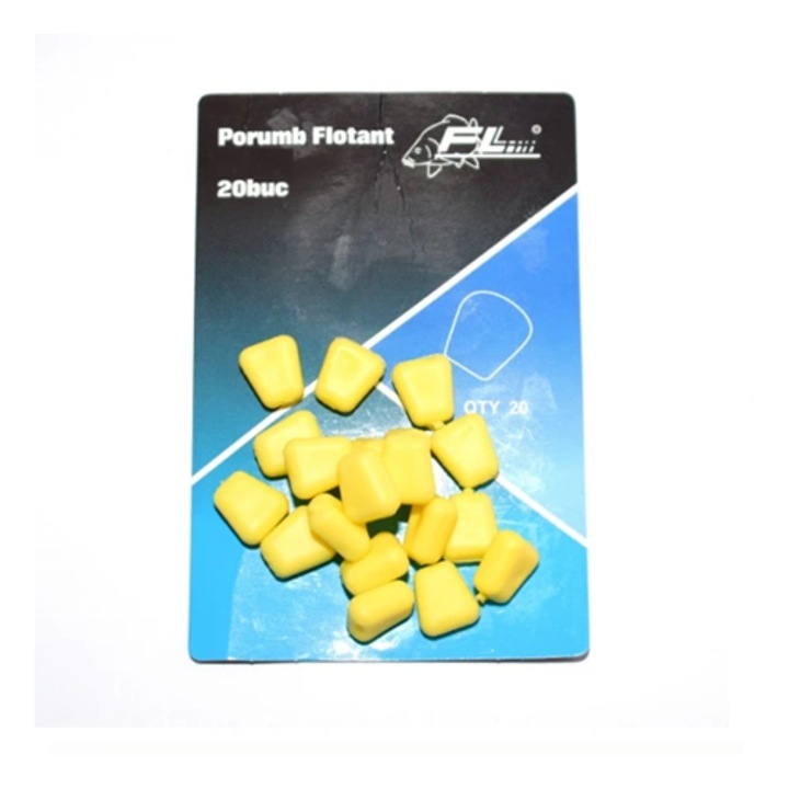 Изкуствена Плаваща Царевица, FL, 20 броя/комплект, Жълта, М