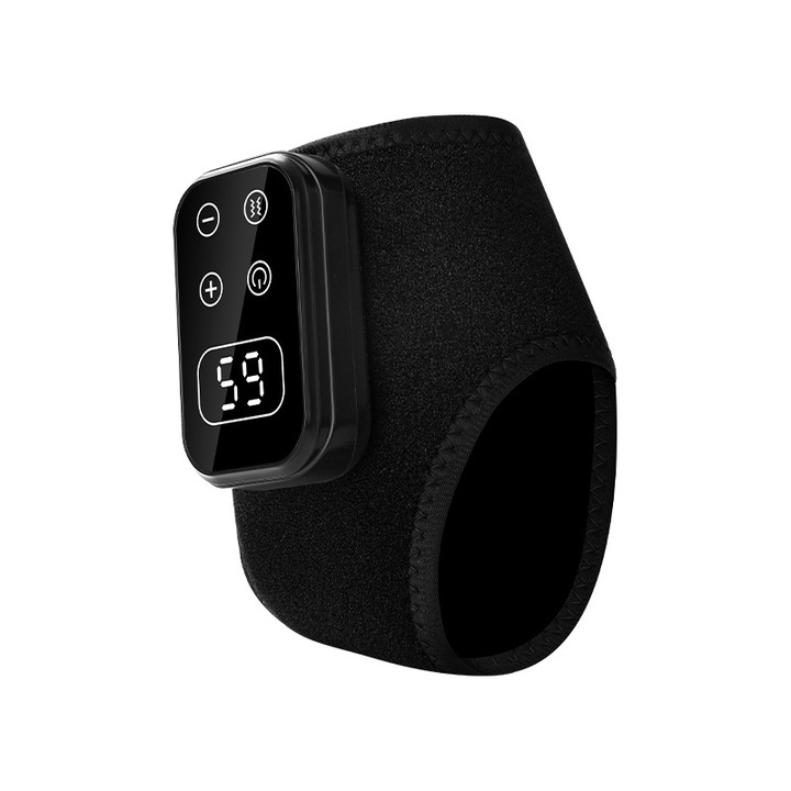 Lábmasszírozó készülék, 5 sebességes, 5 hőmérséklet, hordozható, fekete