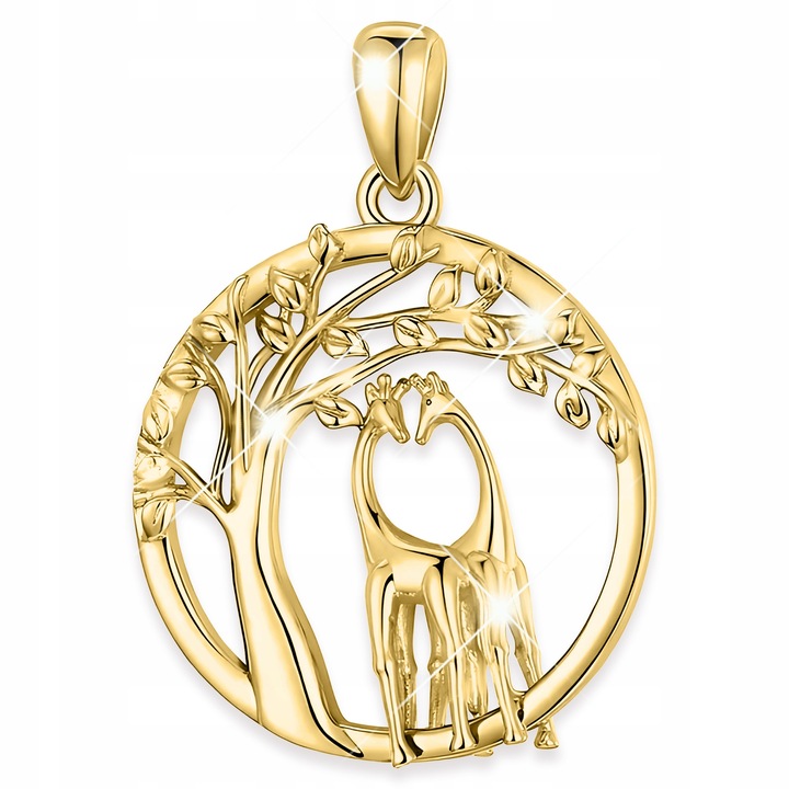 Set Pandantiv pentru Lant, Larezo, Model Rotund, Argint 925, Auriu, 25x20x17mm