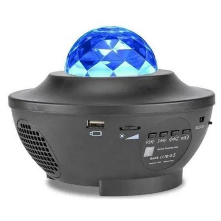 Diszkó varázsgömb BL-XK01, RGB, fényeffektusok, zene, 5VDC