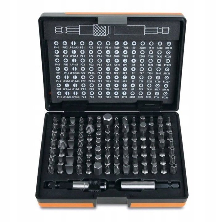 Set 100 Biti și 2 Manere Beta, 1/4", 25mm, variate