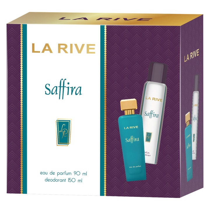 Парфюмна вода и дезодорант, La Rive Saffira, 90ml, 150ml, жени