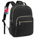 Rucsac laptop femei, textil, capacitate mare, compartiment laptop captusit, port USB extern, Negru