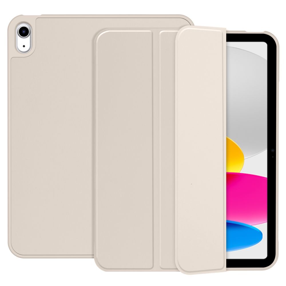 Husă inteligentă pentru tabletă iPad 2025 de 11 inch (iPad 11) - compatibilă, culoare nisip, cu suport pentru creion