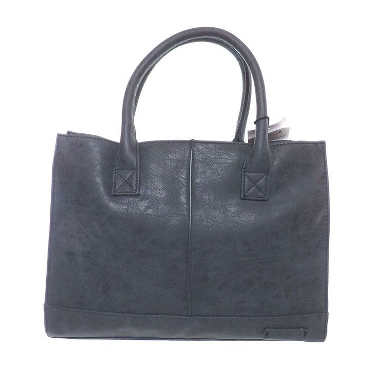 Geantă de damă, albastru, imitație piele, 32 x 24 x 10 cm